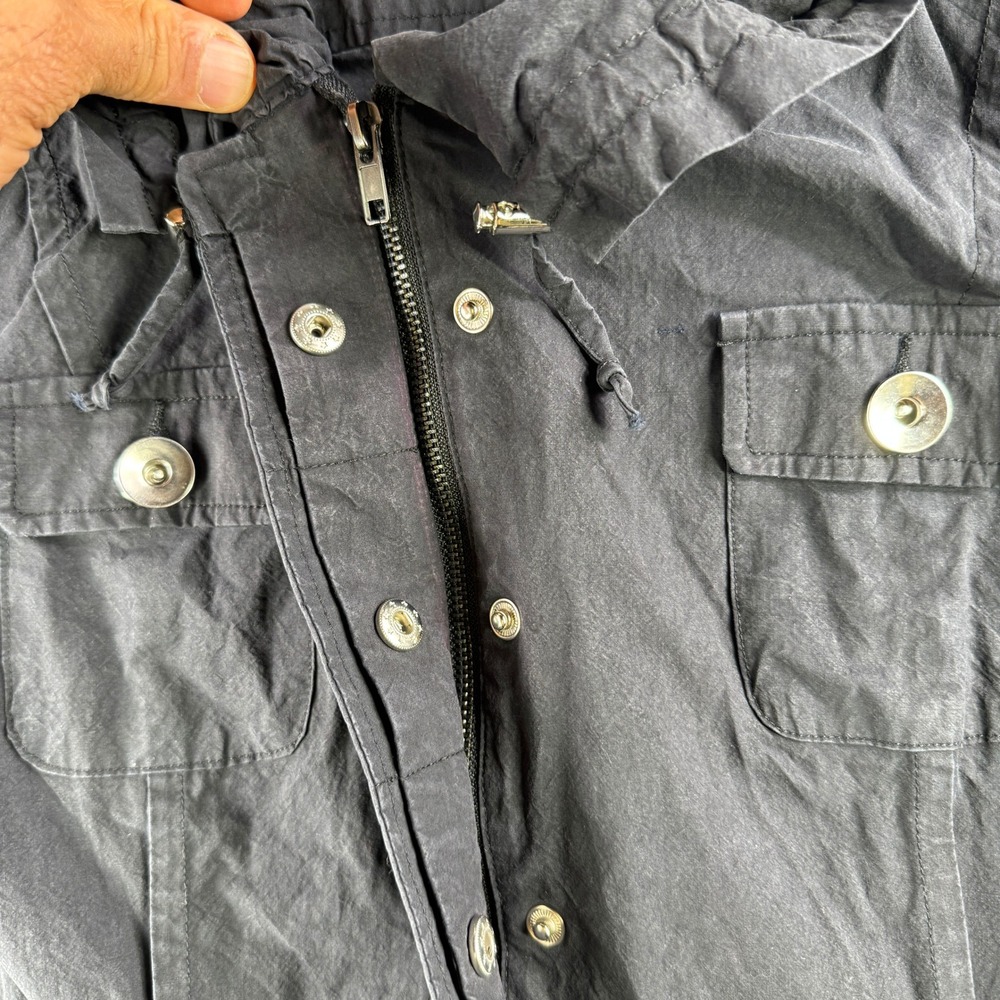 Robert Kitchen Jacket Women XS Belted Military Style‎ Utility Pockets Gothic - Picture 8 of 10